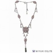 Miyuki Bead Jewelry Kit BO 80-1 Crystal Doily Necklace purple